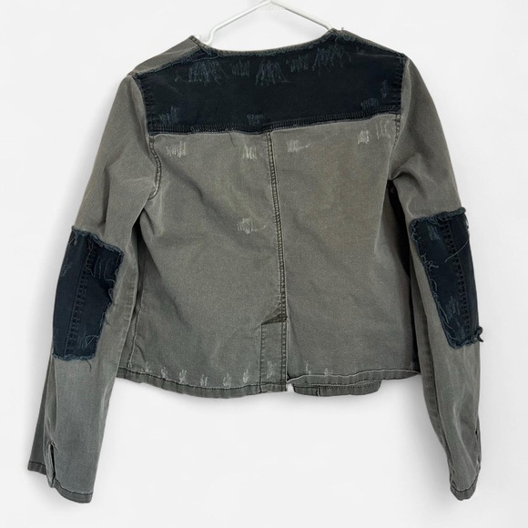 Distressed Cropped Jacket - Picture 2 of 4